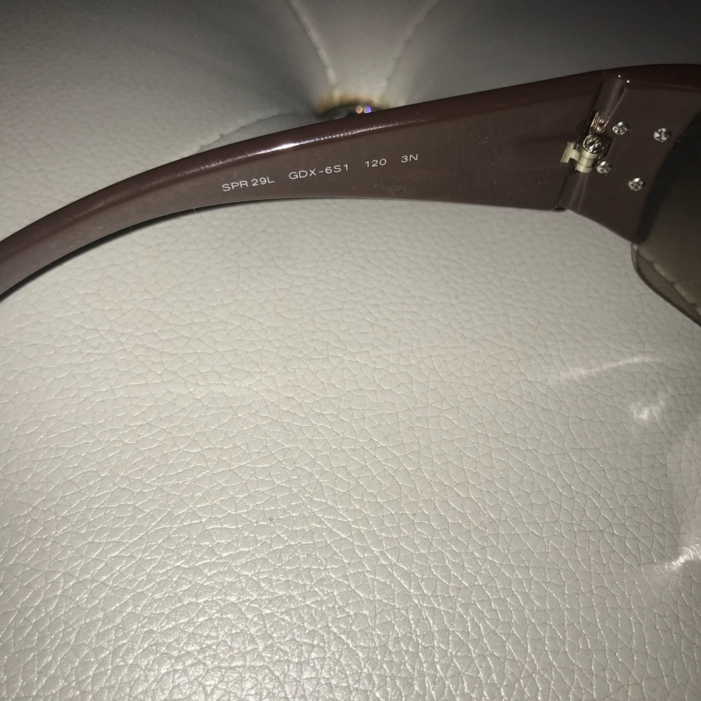 PRADA SPR 29L Brown Studded Oversized Sunglasses 120mm w/Case - Picture 10 of 16
